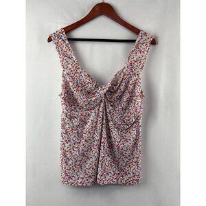 Cabi Womens Confetti Print Sleeveless Top S Nylon/Spandex